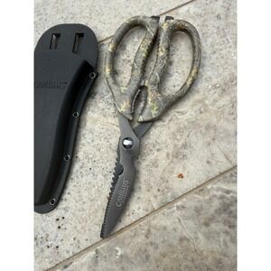 Camillus Titanium Game Shears Hunting Scissors with‎ Sheath Camo Handles